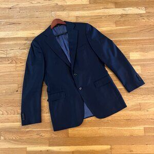 Suit Supply Pure Wool Super 110s Perennial Made in Italy Navy Blue Blazer – 42L